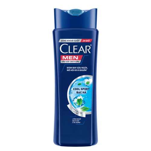 Dầu gội Clear Men bạc hà 170g